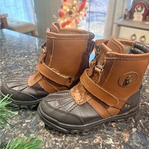 Polo by Ralph Lauren Tan and Black Kids Boots